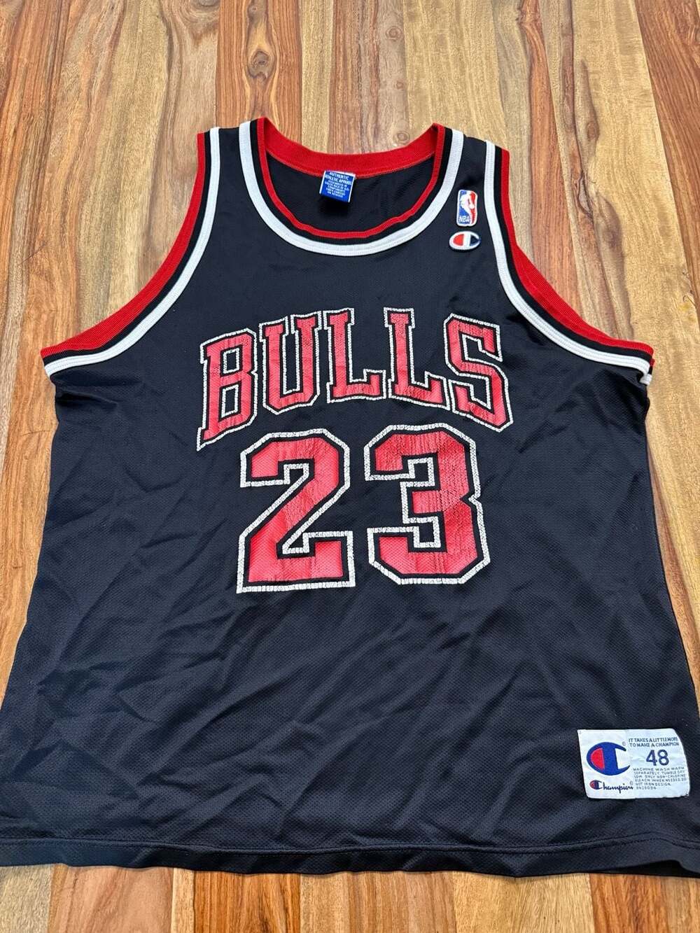 Vintage 90s Michael Jordan Chicago Bulls Black Jersey Sz 48